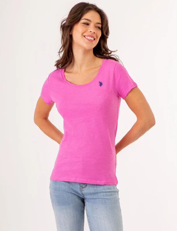 SCOOP NECK T-SHIRT