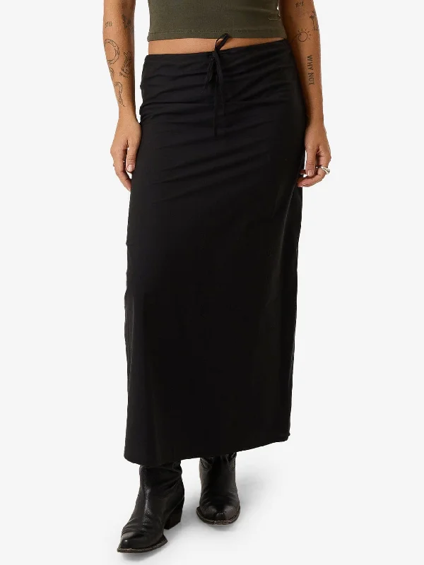 Quinn Bias Skirt - Black