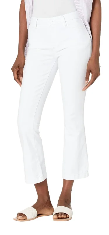 Colette Crop Flare Denim In Crisp White