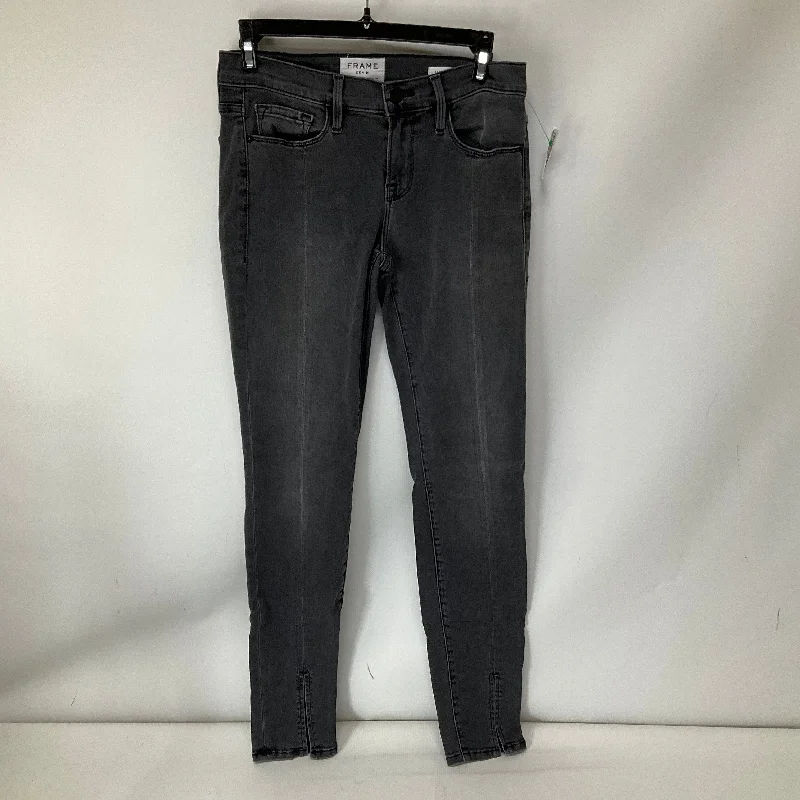 Jeans Skinny By Frame In Grey Denim, Size: 2