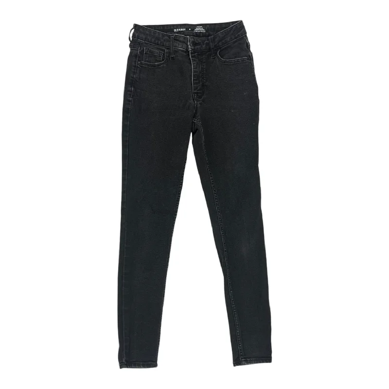 Jeans Skinny By Old Navy In Black Denim, Size:0