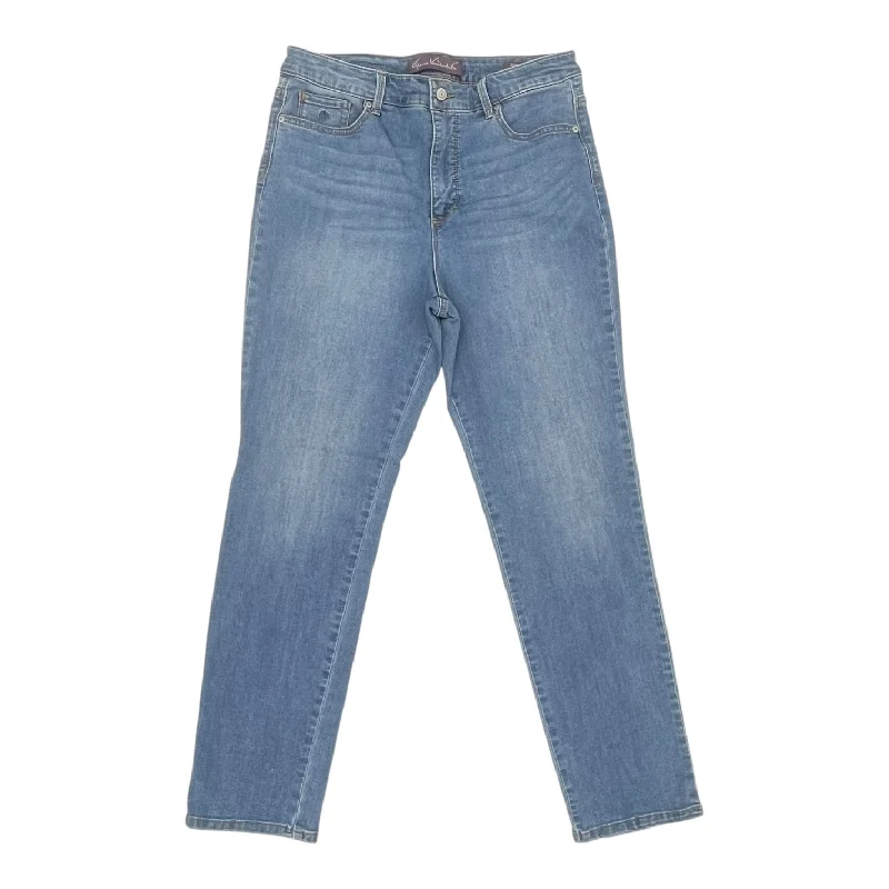 Jeans Straight By Gloria Vanderbilt In Blue Denim, Size:10