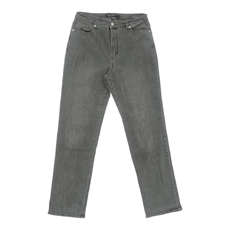 Jeans Straight By Gloria Vanderbilt In Grey Denim, Size:10