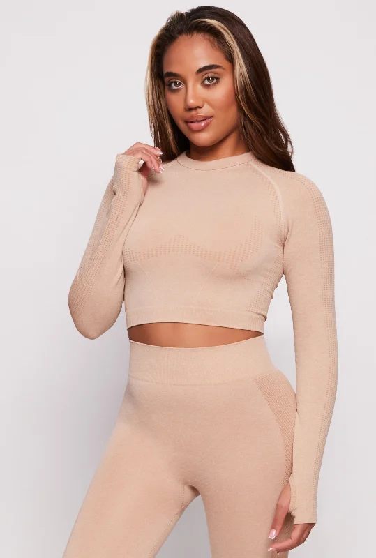 Seamless Long Sleeve Active Crop Top