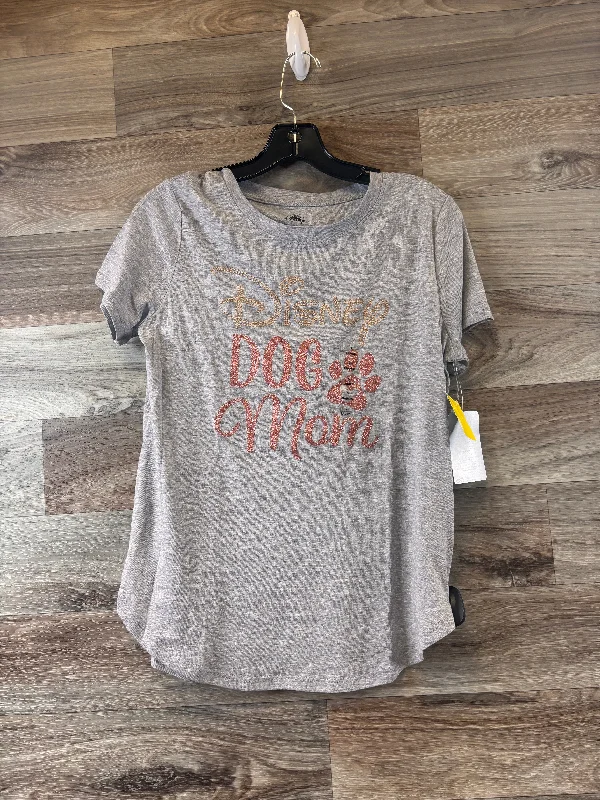 Top Short Sleeve By Disney Store In Grey & Pink, Size: S