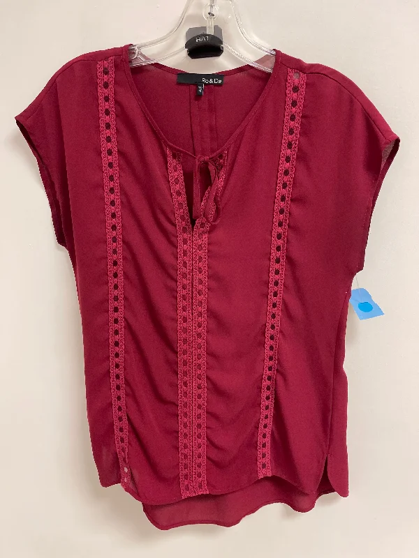 Top Short Sleeve By Ro & De In Red, Size: Xs