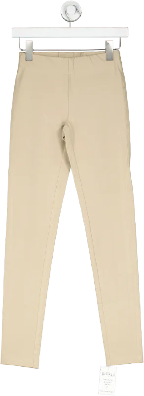 Joseph Beige Gabardine Stretch Leggings UK 6