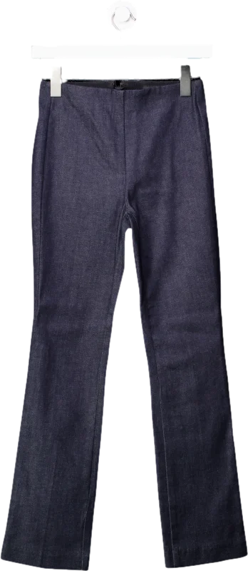 rag and bone Blue Cotton Blend Trousers UK XXS