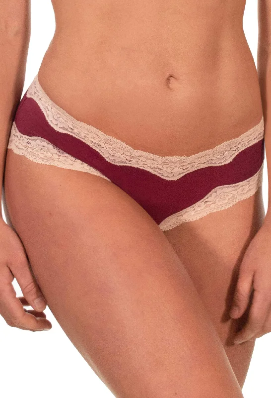 Cotton Rich Low Rise Lace Hipster Brief - Free Gift