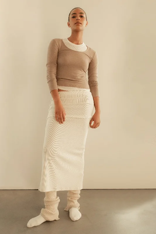 KNIT MAXI SKIRT