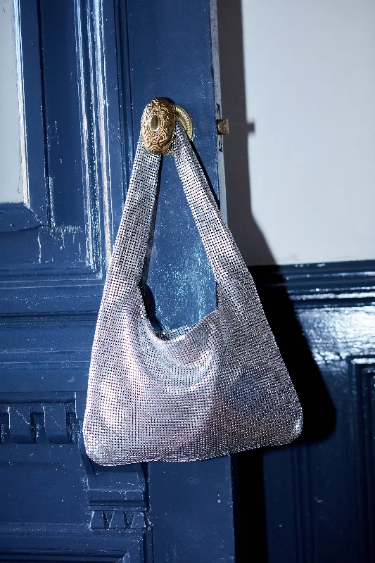 METAL KNIT SHOULDER BAG