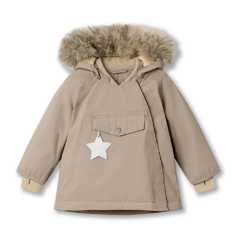 >MINI A TURE Kids WANG Winter Jacket w/ Fur Hat - Savannah Tan