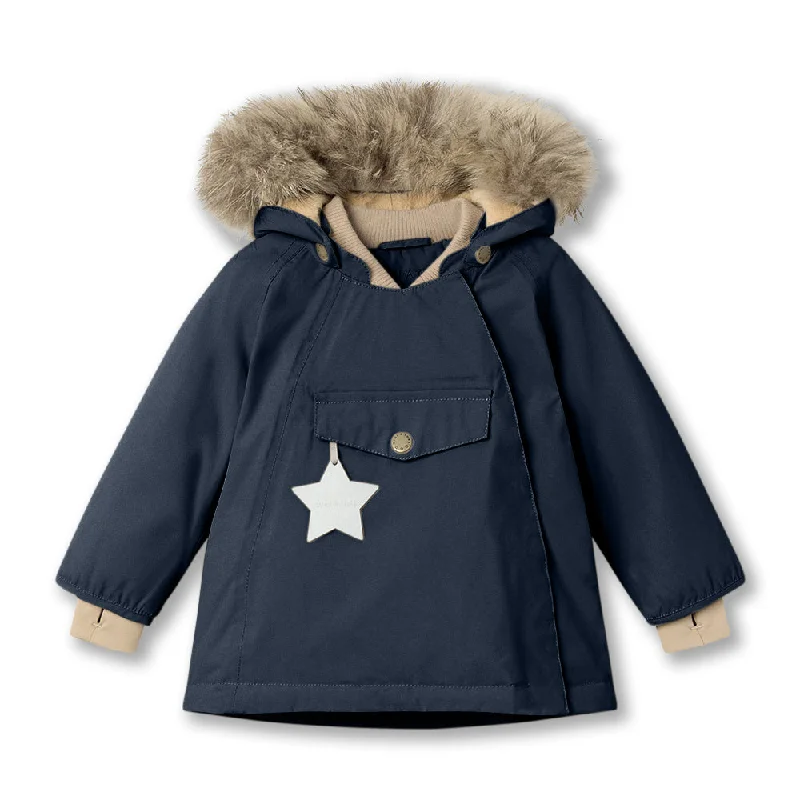 >MINI A TURE Kids WANG Winter Jacket w/ Fur Hat - Outer Space