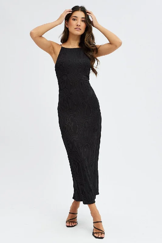 Black Maxi Dress Sleeveless Bodycon