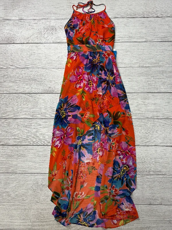 Dress Casual Maxi By Bisou Bisou In Orange, Size: S