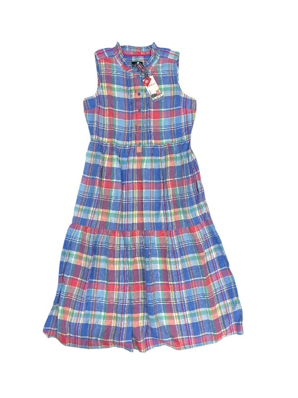 Dress Casual Maxi By Joules In Plaid Pattern, Size: 10