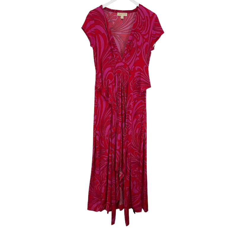 Dress Casual Maxi By Michael By Michael Kors In Pink & Red, Size: S