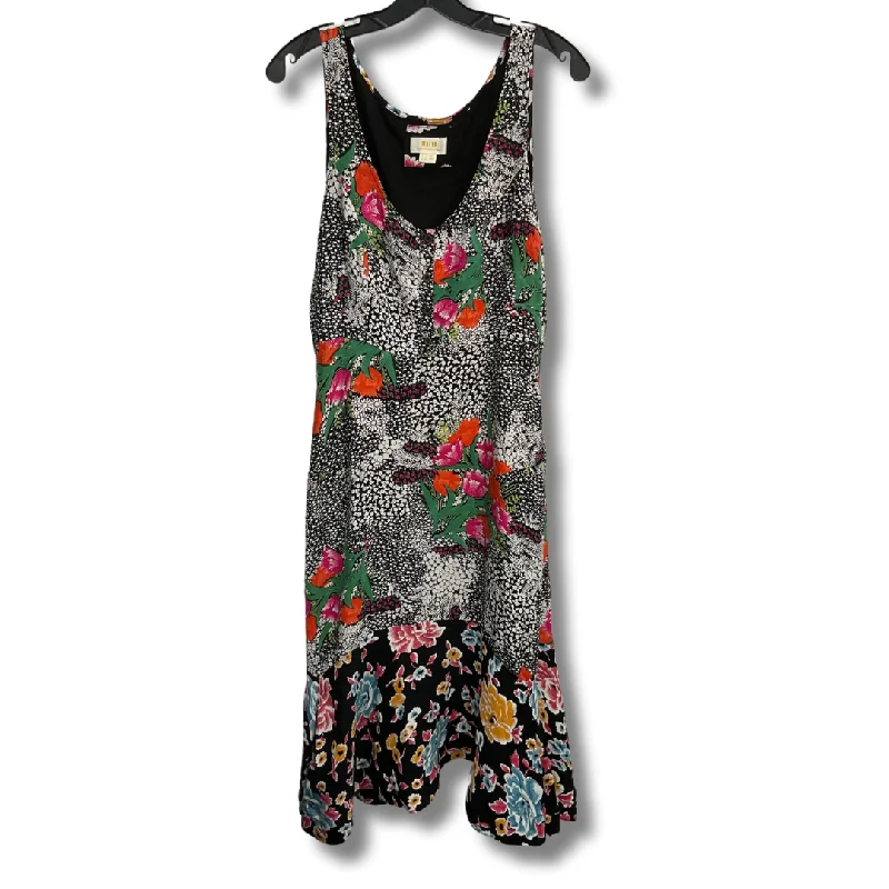 Dress Casual Midi By Anthropologie In Floral Print, Size: M