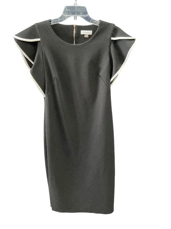 Dress Casual Midi By Calvin Klein In Black, Size: 8