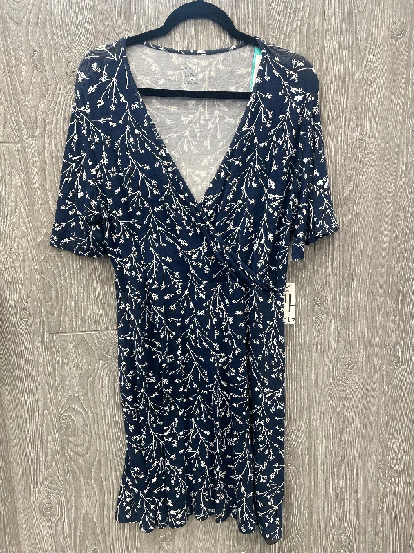 Dress Casual Midi By Hawthorn In Blue, Size: Xxl