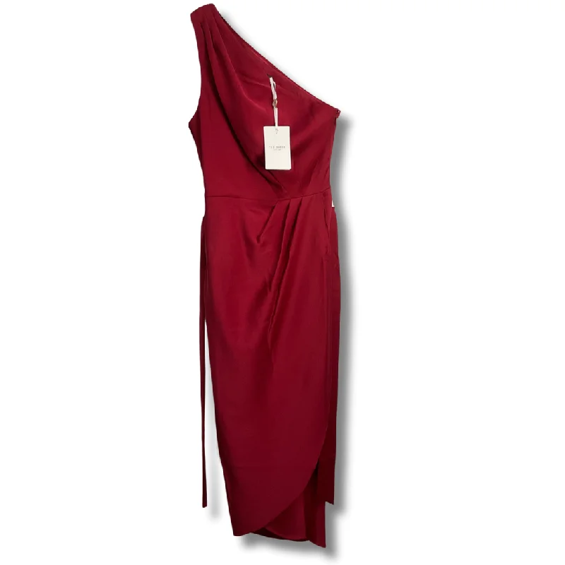 Dress Party Midi By Ted Baker In Red, Size: 0