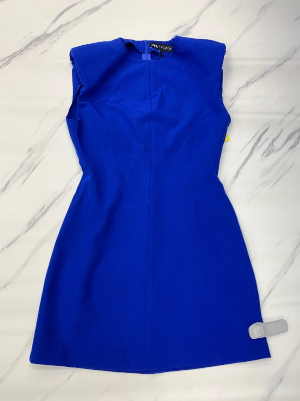 Dress Party Midi By Zara In Blue, Size: S