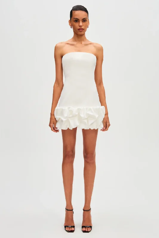 Saphira Crepe Mini Dress Ivory