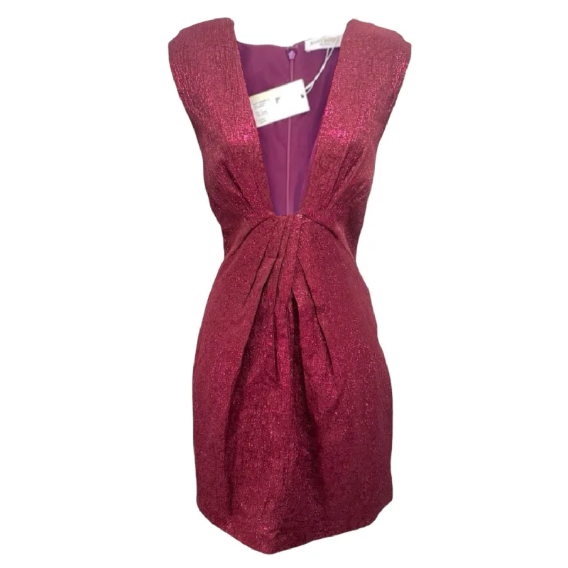 Netta Lamé Mini Dress By Ramy Brook In Rouge, Size: 6