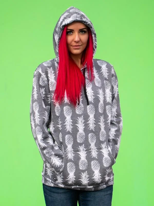 Black and White Pineapples Magic-Soft Unisex Hoodie