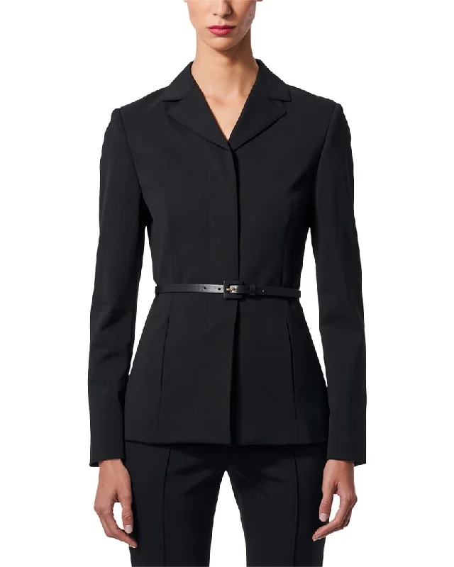 Carolina Herrera Snap Front Wool-Blend Jacket