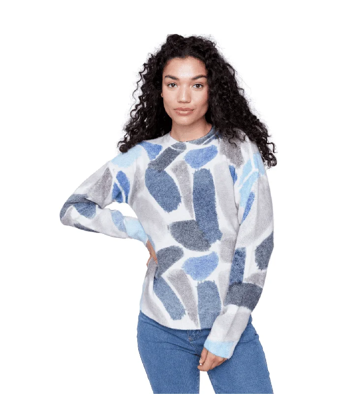 Charlie B Printed Reversible Crew-Neck Sweater - C2546R-918A