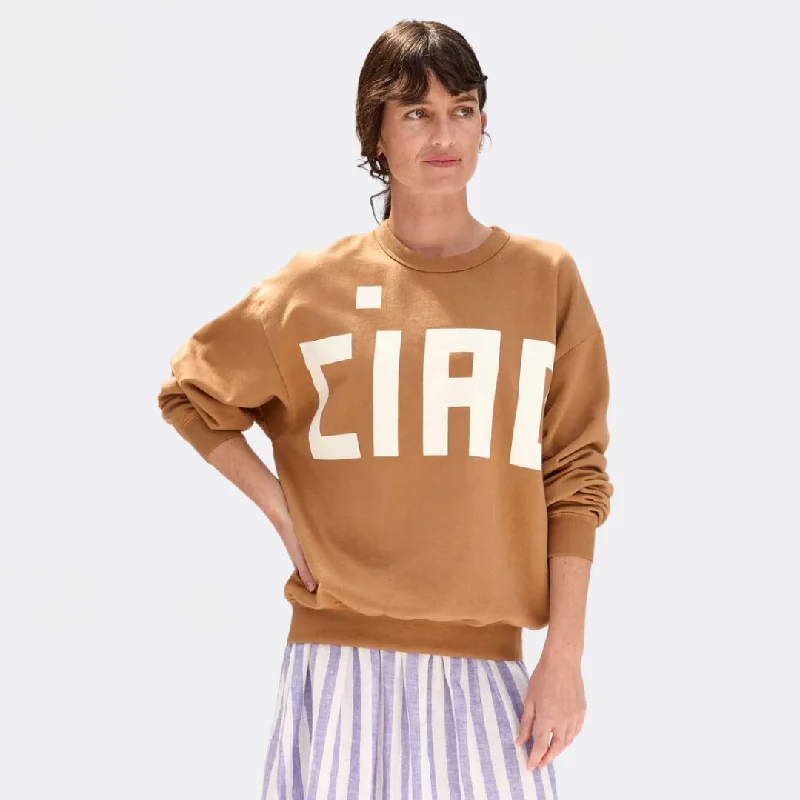 "Ciao" Oversized Sweatshirt (Nutmeg)