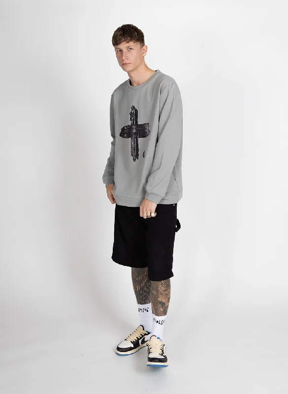 Federation Mens Staple Crew Big Plus Concrete