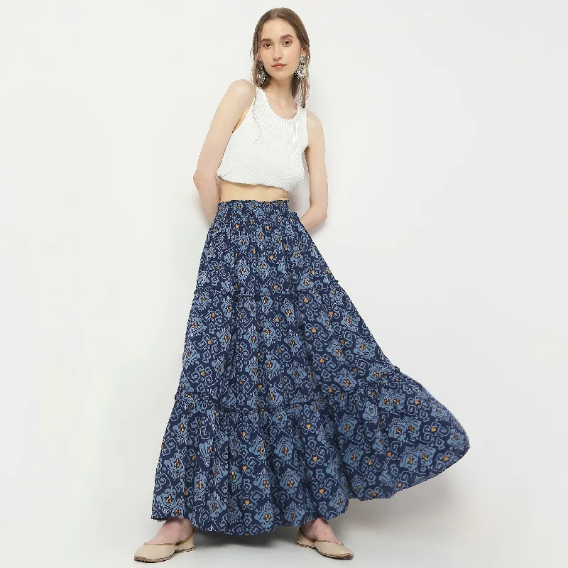 Flare Fit Full Length Skirt