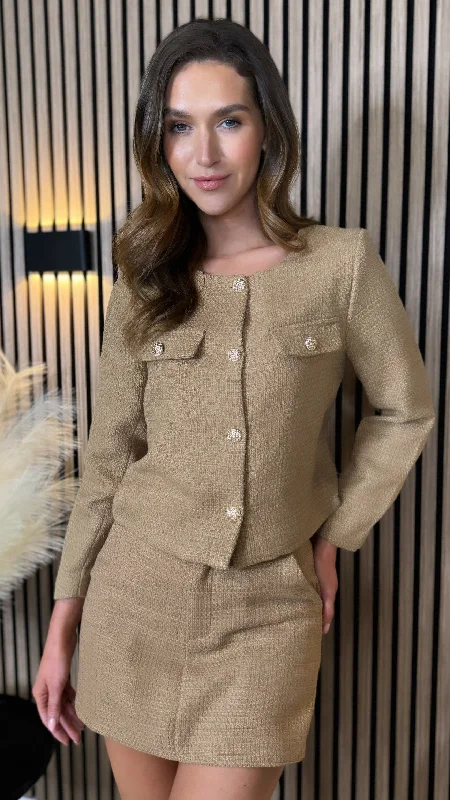 Rhona Camel Jacket & Skort Co Ord