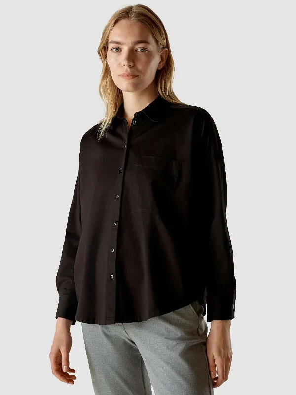 Oversized Long Sleeve Shirt Black